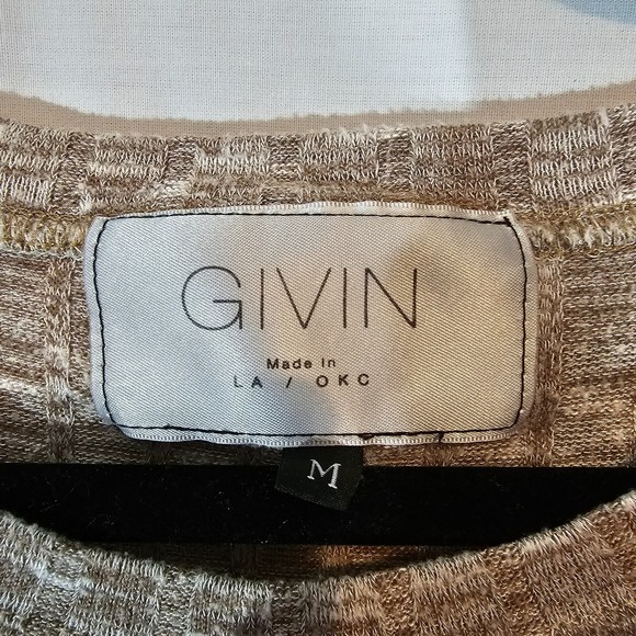 GIVIN Tan Men's Lightweight Sweater - Picture 4 of 4
